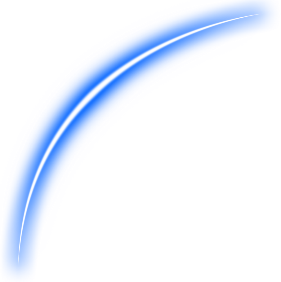 Glowing Blue Neon Curve Line