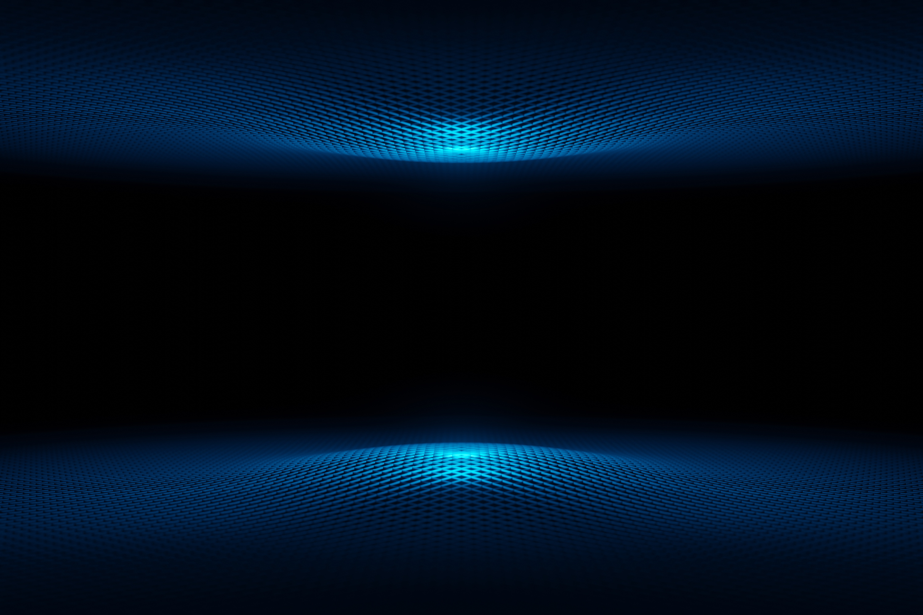 Abstract Futuristic Technology cyber space blue wave background 3d rendering